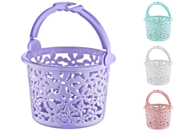 Корзина ажурная круглая с ручкой Plastart 20х20,5х15,5см