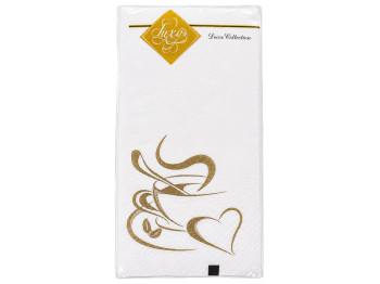 Салфетки бумажные трехслойные Luxy MINI Доброе утро, 33×33 см, 10 шт