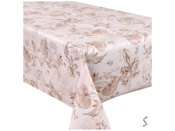 Клеенка Europe, на тканевой основе, ПВХ, 1,40×20м, дизайн Beige Flora (цена за рулон)