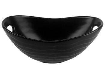 Фруктовница фарфоровая Black Classic 9" 23х13х10см