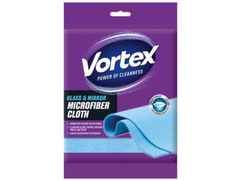 Салфетка из микрофибры Vortex для стекла и зеркал, 35х35см, 1шт