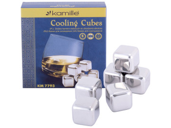 Камни для виски Kamille нержавеющая сталь (цена за набор 6шт)