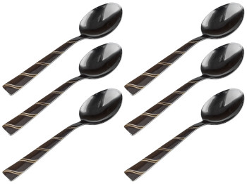 Ложки чайные Stenson Golden Waves нержавеющая сталь 3х0,1х15см (цена за набор 6шт)