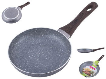 Сковорода Kamille з антипригарним покриттям Grey marble з алюмінію, 28см