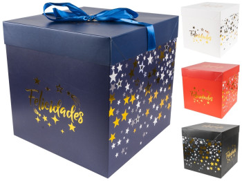 Коробка новогодняя картонная Felicidades M 15см