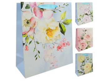 Пакет подарунковий паперовий M Spring flower 32х26х12см