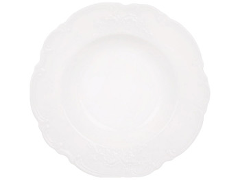 Тарелка суповая Chateau Blanc Collection фарфоровая белая 22.5×3.7 см