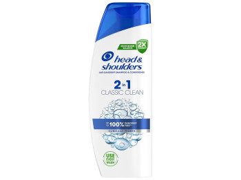Шампунь Head & Shoulders та бальзам-ополіскувач проти лупи 2в1, основний догляд, 250 мл