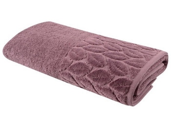 Полотенце Soho, 70x140см, хлопок 100%, Leaves Purple, 8690069271583