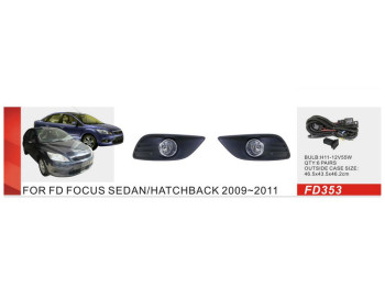 Противотуманные фары DLAA для Ford Focus Sedan/Hatchback 2009-2011, H11, 12V55W, с проводкой