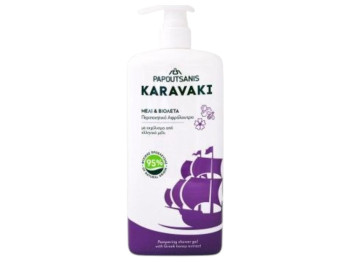 Гель для душа Karavaki мёд и фиалка, с морскими водорослями и витамином е, 750 мл