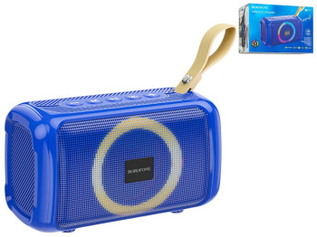 Портативна колонка Borofone BR17, Bluetooth 5.1, 5Вт, 1200mAh, 140×90×70мм, колір синій