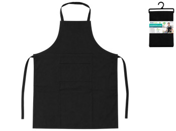 Фартук кухонный Kmt Style, канвас и хлопок, 60×90см, цвет черный