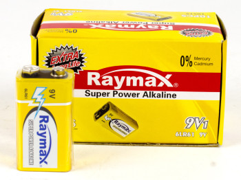 Батарейка алкалінова Raymax "Super Power Alkaline" 9V 6LR61 1604 (ціна за 1шт в спайці)