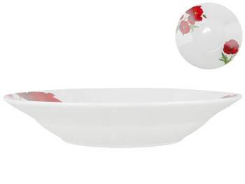 Тарілка супова Helios Мак польовий 8" D20,5см 500мл (4693)