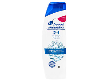 Шампунь и бальзам против перхоти Head&Shoulders 2в1 Основной уход 225мл