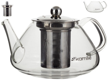 Заварник со съемным ситечком Kamille, 700мл (стекло, нержавеющая сталь)