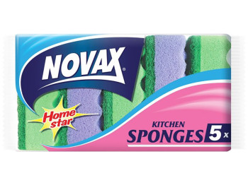 Набір губок кухонних "Novax" Home Star 9x7x4см (ціна за набір 5шт)