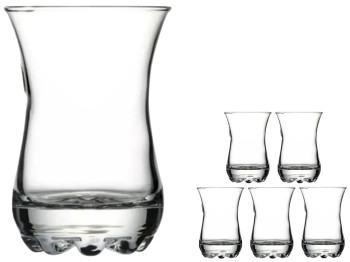 Набор турецких стаканов для чая Pasabahce Sylvana, стекло, 110 мл, цвет прозрачный (цена за 6шт)