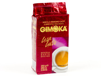 Кофе натуральный молотый Gimoka "Gran Gusto" 250гр в брикете, Италия