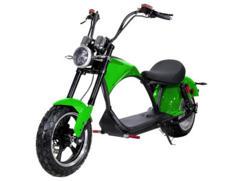 Електроскутер Rooder Chopper, 2000Вт, 60В20Ач, li-ion, дискові гідравлічні гальма, колір зелений