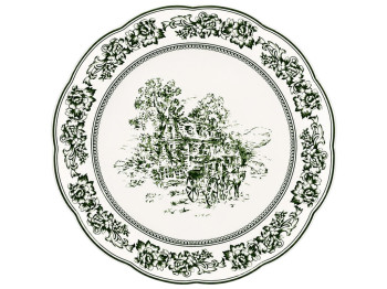 Тарелка фарфоровая Heritage Toile Collection Green, круглая, 27×3 см