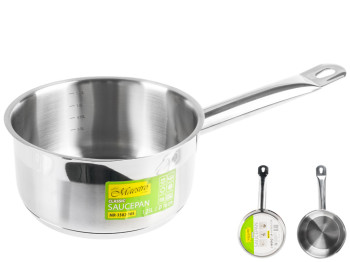 Ковш без кришки Maestro нерж. сталь, всі типи плит, D16см, 1,25л