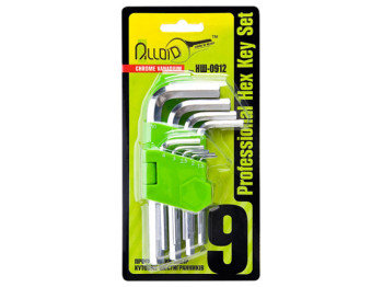 Набор ключей шестигранных изогнутых Alloid 9 предм. 1,5-10мм (НШ-0912)