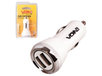 Автомобильное зарядное устройство VOIN C-2402W 2USB (12 / 24V - 5V 2,4A)