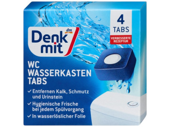 Таблетки для сливного бачка Denkmit WC-Wasserkasten Tabs, очищение и профилактика налёта, 200г, 4шт