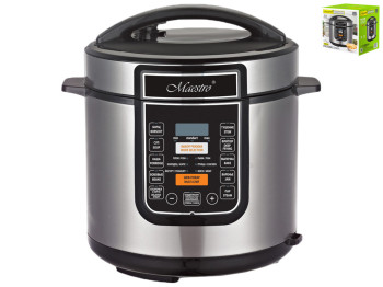Скороварка 5л Maestro 1200Вт 15 прог. корзина-фритюрница, контейнер-пароварка, мерный стакан, ложка