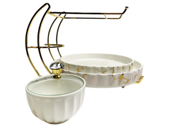 Подставка для фруктов и десерта Queen двухярусная 31,5x28см