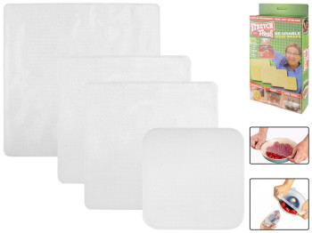 Крышки универсальные силиконовые 19см, 2х14,5см, 9,8см (цена за набор 4шт)