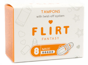 Тампоны Fantasy FLIRT maxi 5капель (цена за уп. 8шт) TGF004