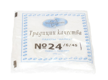 Кульок із ручками типу майка Традиції якості (100шт) 24x45см