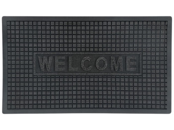 Килимок придверний Wellcome, ПВХ, 45×75см, колір графітовий