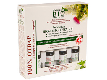 Сироватка "Pharma Bio" реп'яхова "ВІО-сироватка 2в1" проти випад. та для росту волосся (7шт по 10мл)