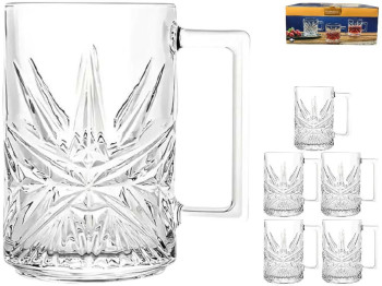 Чашка Goldstar, скло, 270мл, колір прозорий (ціна за набір 6шт)