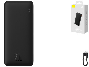 Power Bank Baseus Airpow 20W 10000 mAh Cable USB to Type-C 30cm (PPQD090001) Цвет Черный