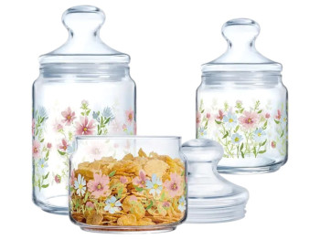 Набор банок Luminarc, Club Roisin, стекло, 0,5+0,75+1 л 0883314062786