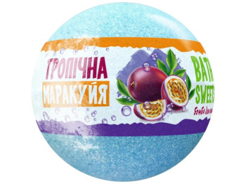 Бомба для ванны AquaShine Bath Sweets Тропическая маракуйя, 100г, цвет голубой