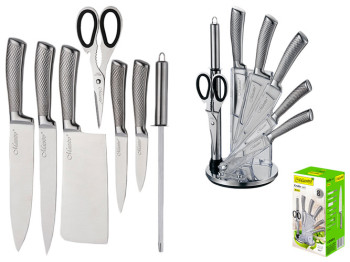 Набор ножей кухонных Maestro нержавеющая сталь, с акриловой подставкой (цена за набор 8 предметов)