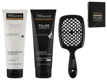 Набор подарочный женский Tresemme Филлер эффект (кондиционер для волос 200мл+шампунь 200мл+расческа)