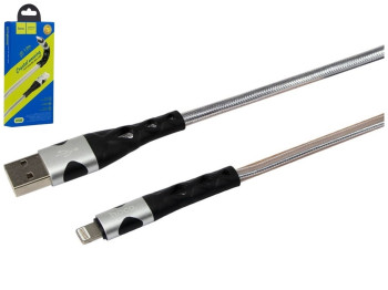Кабель USB Hoco U105 Treasure jelly Lightning 1.2m, Стальной