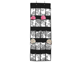 Органайзер підвісний Idea Home Anthracite Flowers, 20 комірок, 44x135см, 6900070585534