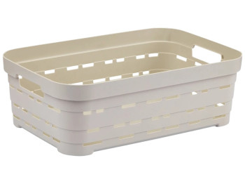 Кошик Idea Home Pyramid, прямокутний, пластик, 2,8л, 24×17,5×8см, колір бежевий