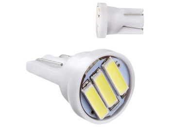 Лампа Pulso габаритная, LED T10, 3SMD-7020, 12v, 0,5w, 120lm, белая