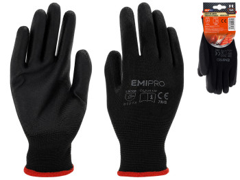 Перчатки рабочие EmiPro, полиэстер, PU, размер S