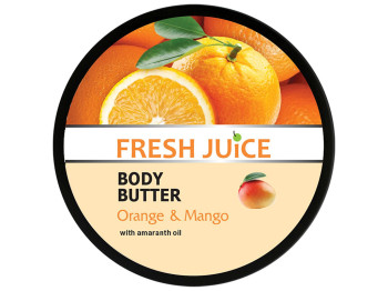 Крем-масло для тела Fresh Juice Orange Mango, с экстрактом манго и эфирным маслом апельсина, 225мл