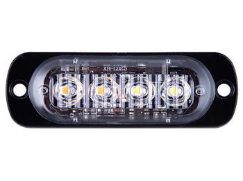 Повторитель габарита 4 LED 12V белый+желтый (AG-ZWD-BSBK-4/W+Y)